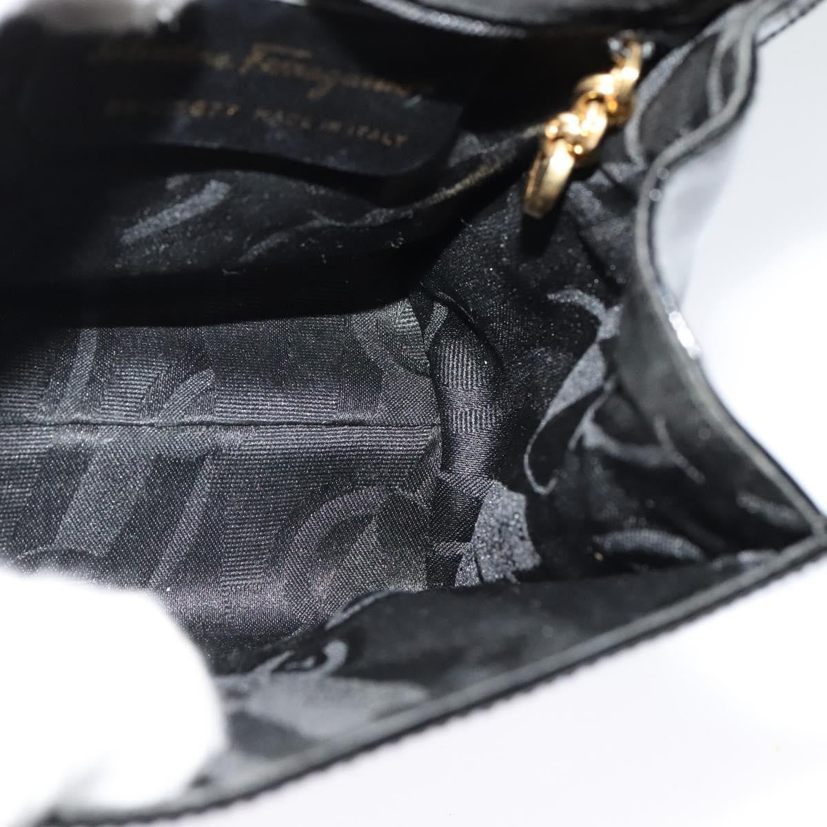 Salvatore Ferragamo Vintage Vara Bow Top Handle Bag Patent Leather, BLACK, PATENT_LEATHER, Handbag