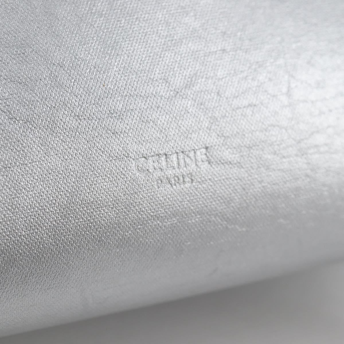 Celine Belt Bag Textured Leather, SILVER, LEATHER, Shoulder bag