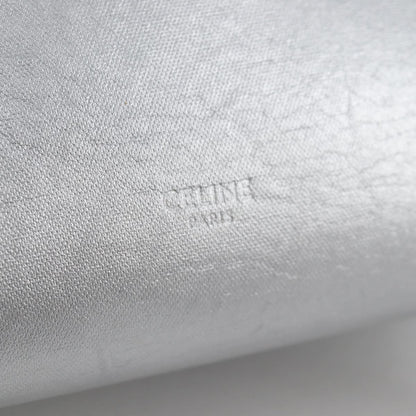 Celine Belt Bag Textured Leather, SILVER, LEATHER, Shoulder bag