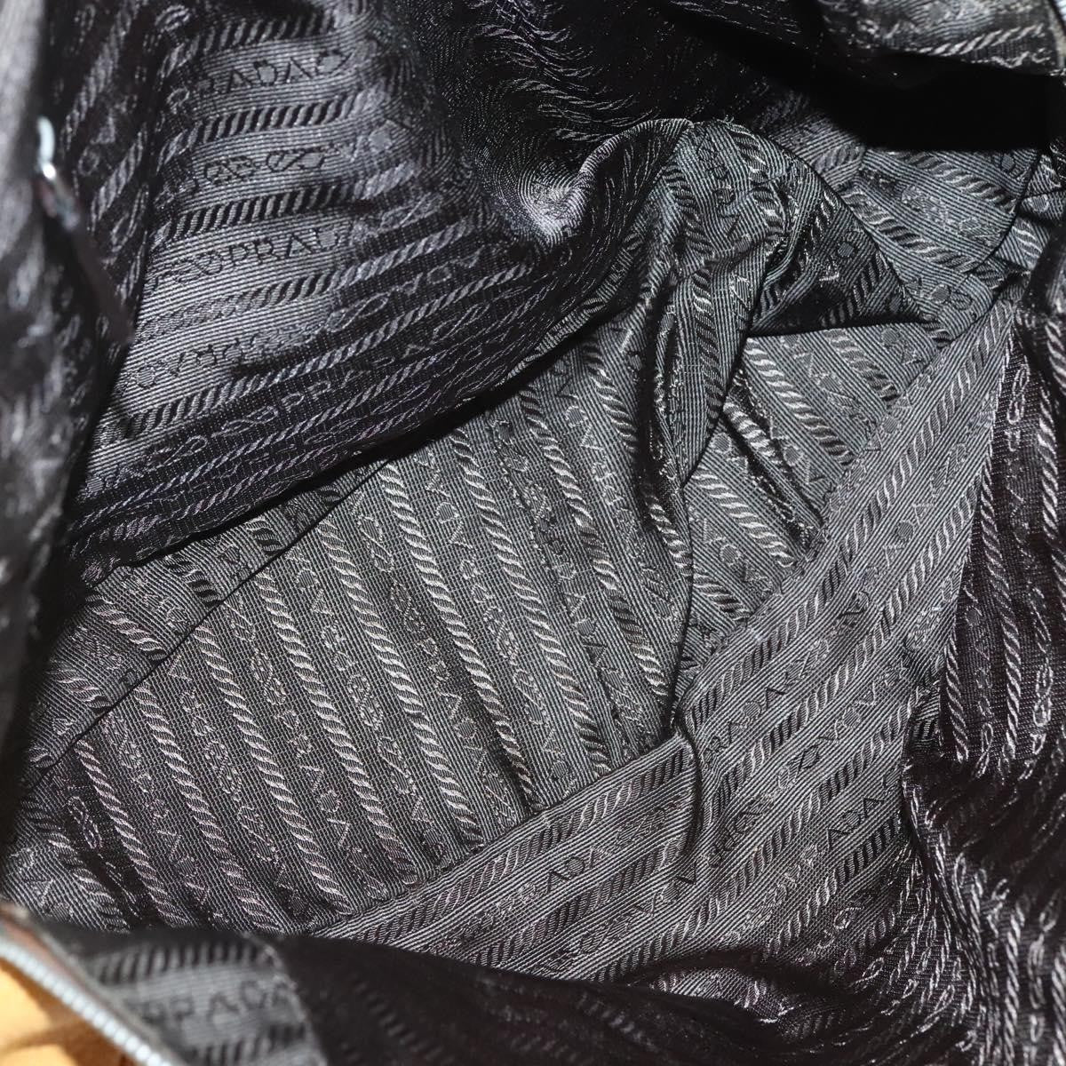 Prada Bauletto Bag Canvas with Leather, BEIGE, CANVAS, Handbag