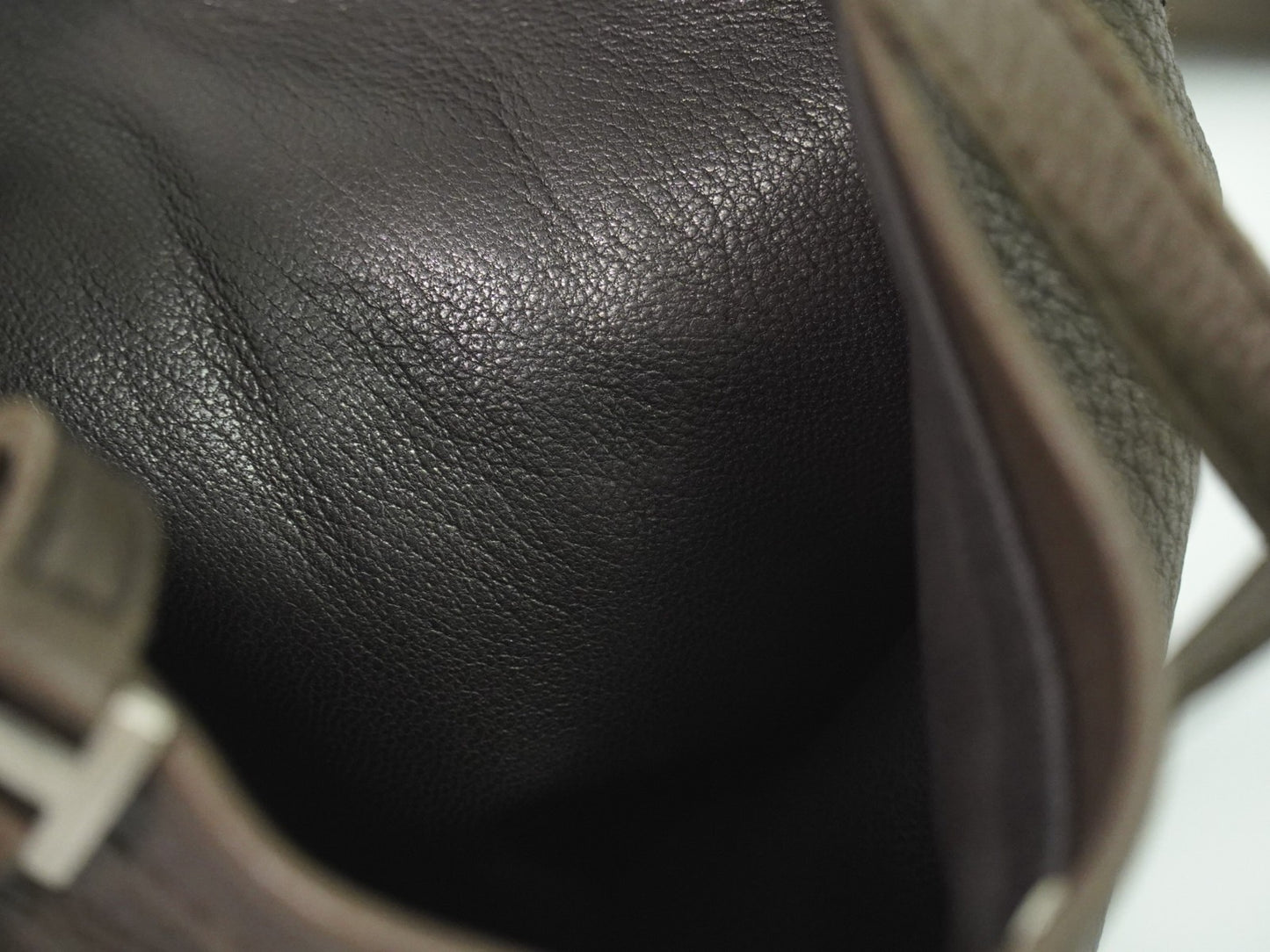 Hermes Toudou Messenger Bag Leather, BROWN, LEATHER, Crossbody bag