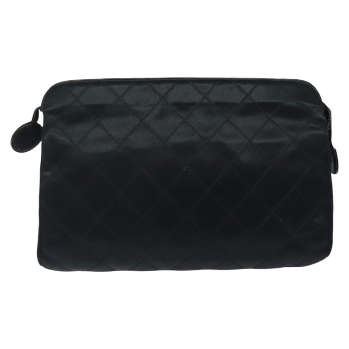 Chanel Vintage Clutch Silk, BLACK, SATIN, Clutche & pouche