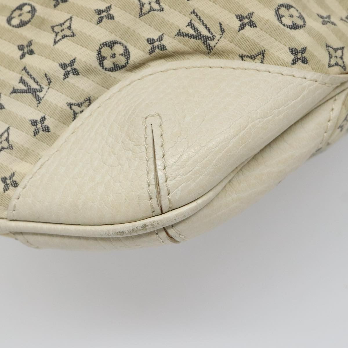 Louis Vuitton Marina Handbag Mini Lin Croisette, BEIGE, CANVAS, Handbag