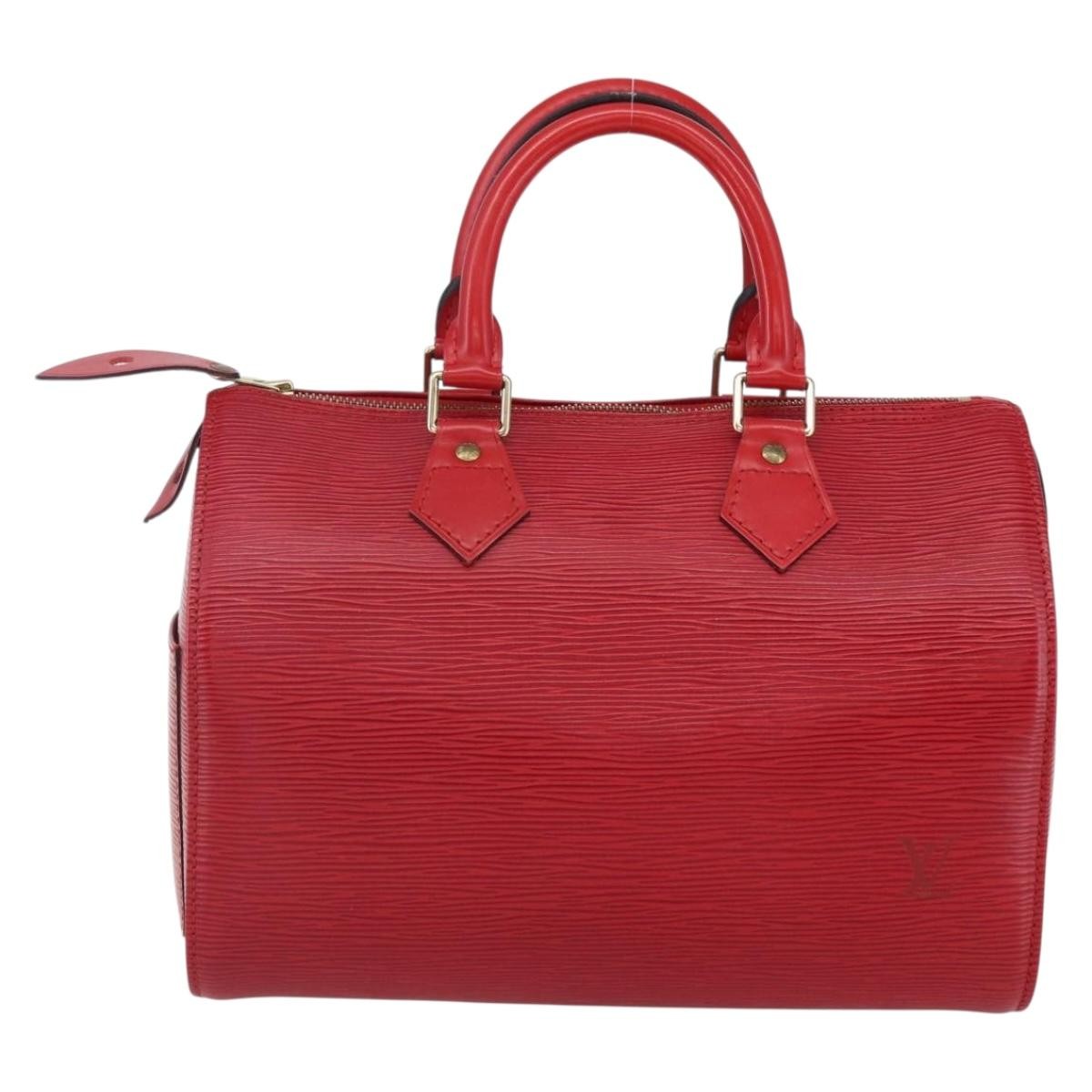 Louis Vuitton Speedy Handbag Epi Leather, RED, LEATHER, Handbag