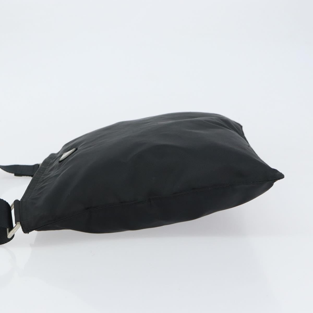 Prada Flat Messenger Bag Tessuto, BLACK, NYLON, Shoulder bag