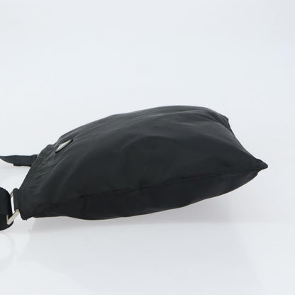Prada Flat Messenger Bag Tessuto, BLACK, NYLON, Shoulder bag