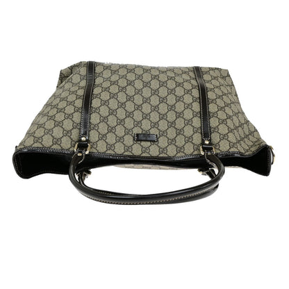 Gucci Joy Tote GG Coated Canvas with Leather, BROWN, CANVAS, Tote bag