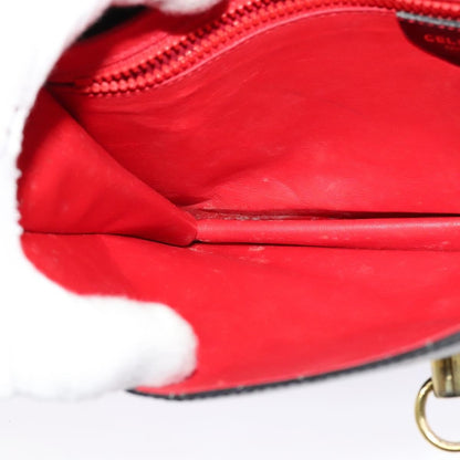 Celine Envelope Shoulder Bag Leather, BLACK, LEATHER, Shoulder bag