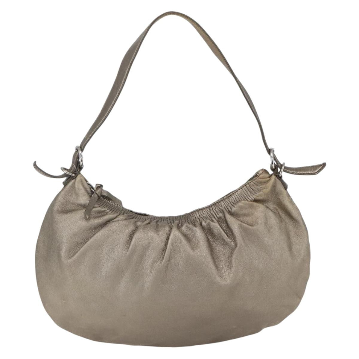 Miu Miu Shoulder Bag Leather, GOLD, LEATHER, Shoulder bag