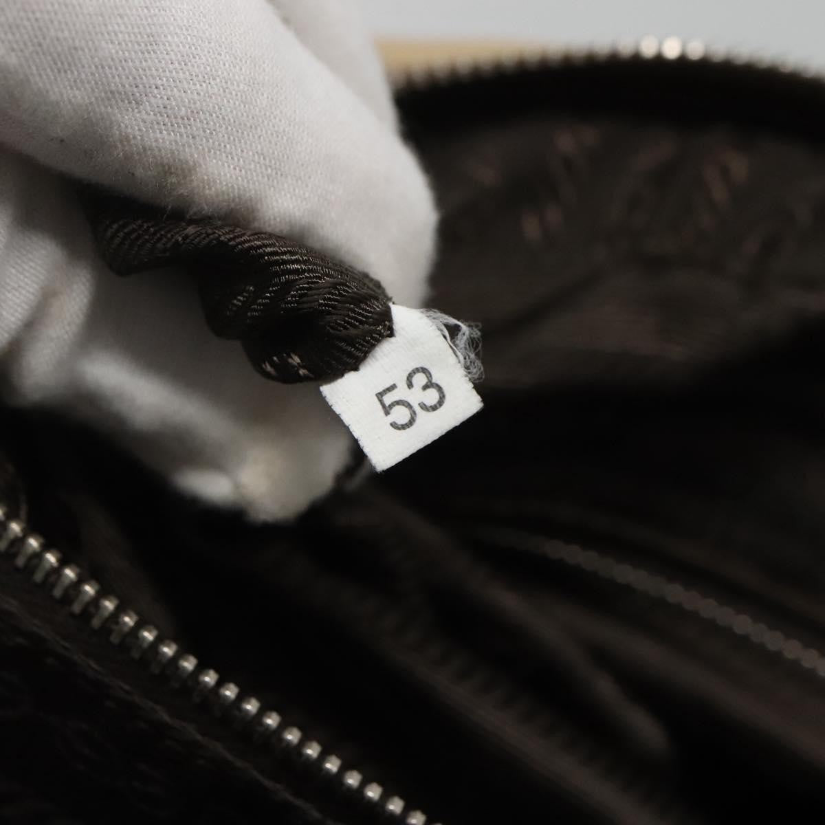 Prada Bauletto Bag Canvas with Leather, BEIGE, CANVAS, Handbag