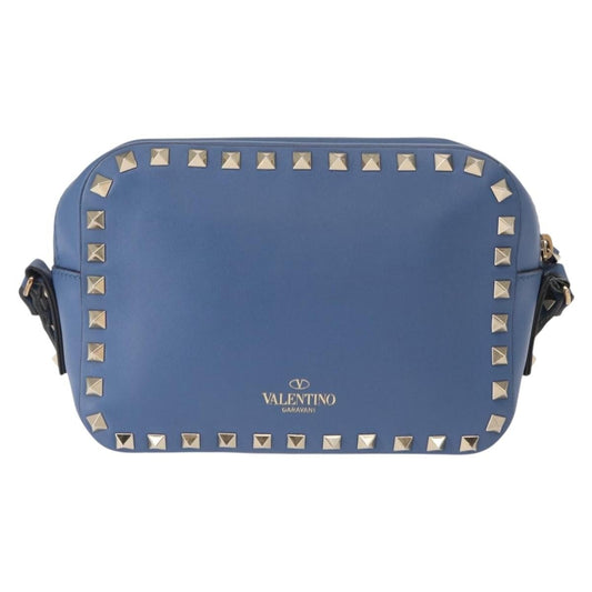 Valentino Garavani Rockstud Camera Crossbody Bag Leather, BLUE, LEATHER, Clutche & pouche