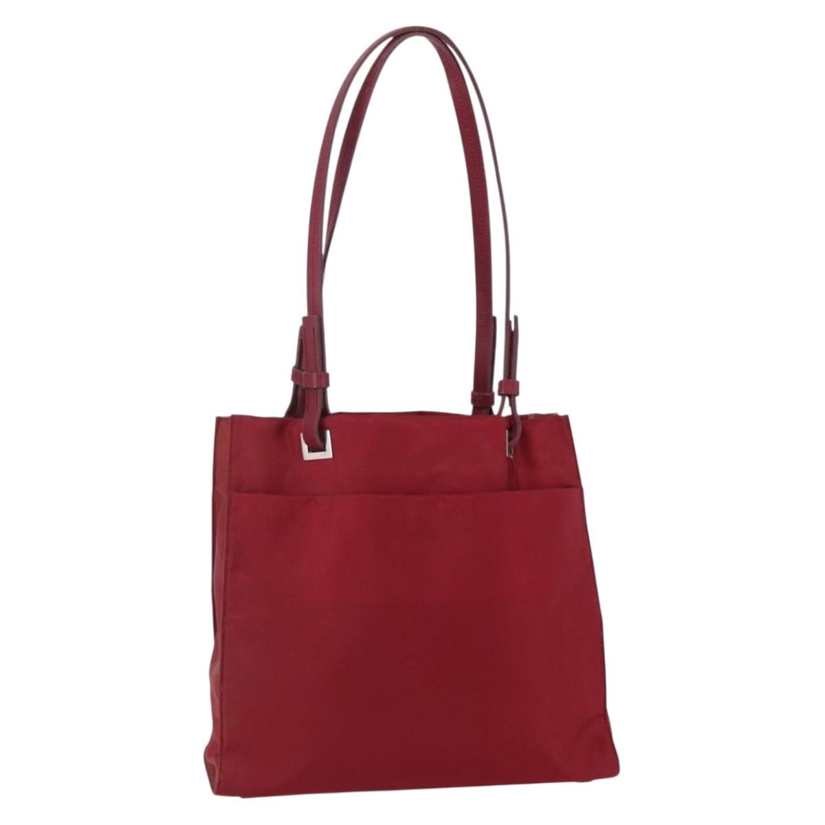 Prada Vintage Tote Tessuto, RED, NYLON, Tote bag