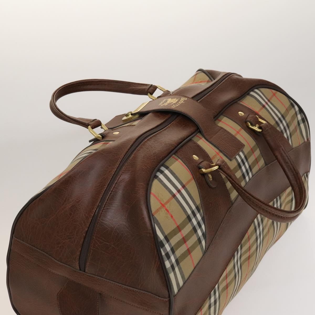 Burberry Nova check boston bag Canvas, BEIGE, CANVAS, Travel bag