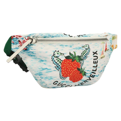 Gucci Merveilleux Belt Bag Printed Nylon, White, Nylon, Belt