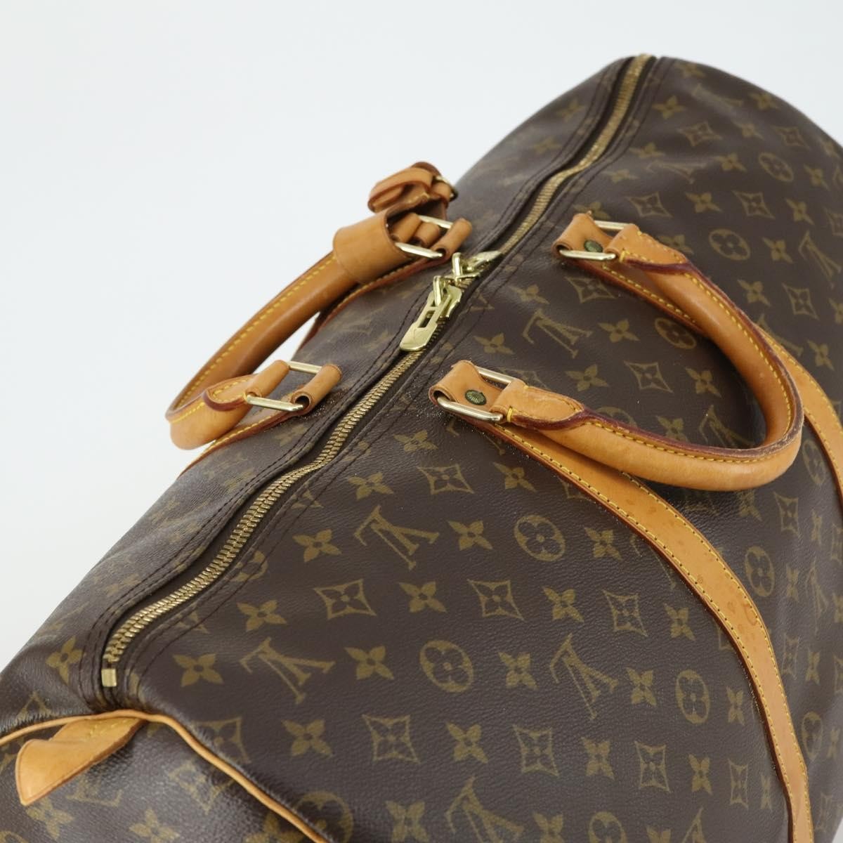 Louis Vuitton Keepall Bag Monogram Canvas, BROWN, CANVAS, Travel bag