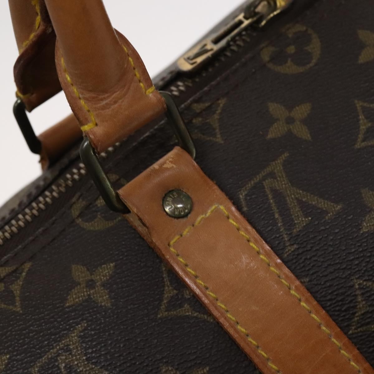 Louis Vuitton Keepall Bag Monogram Canvas, BROWN, CANVAS, Travel bag