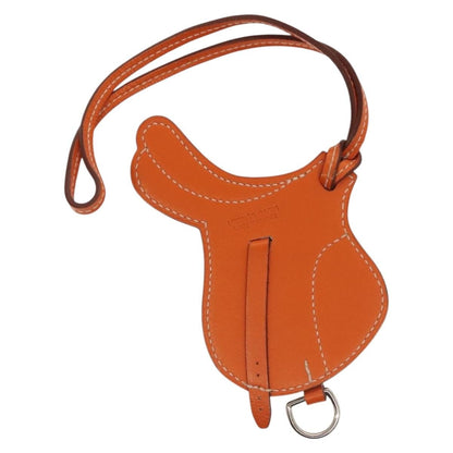 Hermes Paddock Selle Bag Charm Leather, BROWN, LEATHER, Charms and Keychains