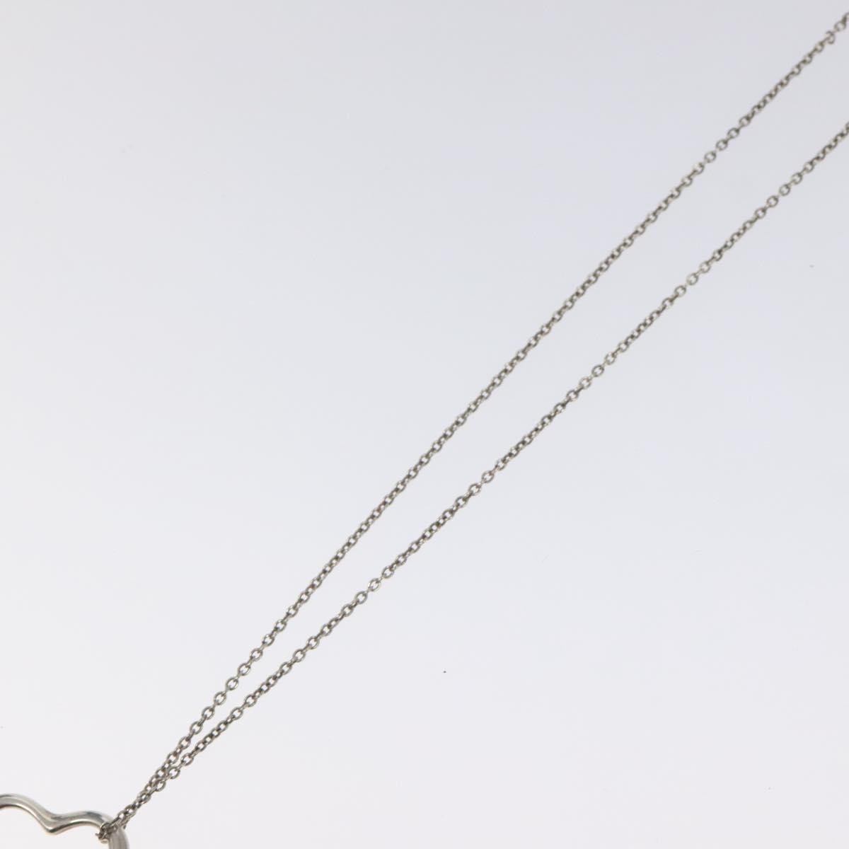 Tiffany & Co. Elsa Peretti Open Heart Pendant Necklace Sterling Silver, SILVER, SILVER, Necklace