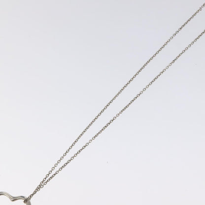 Tiffany & Co. Elsa Peretti Open Heart Pendant Necklace Sterling Silver, SILVER, SILVER, Necklace