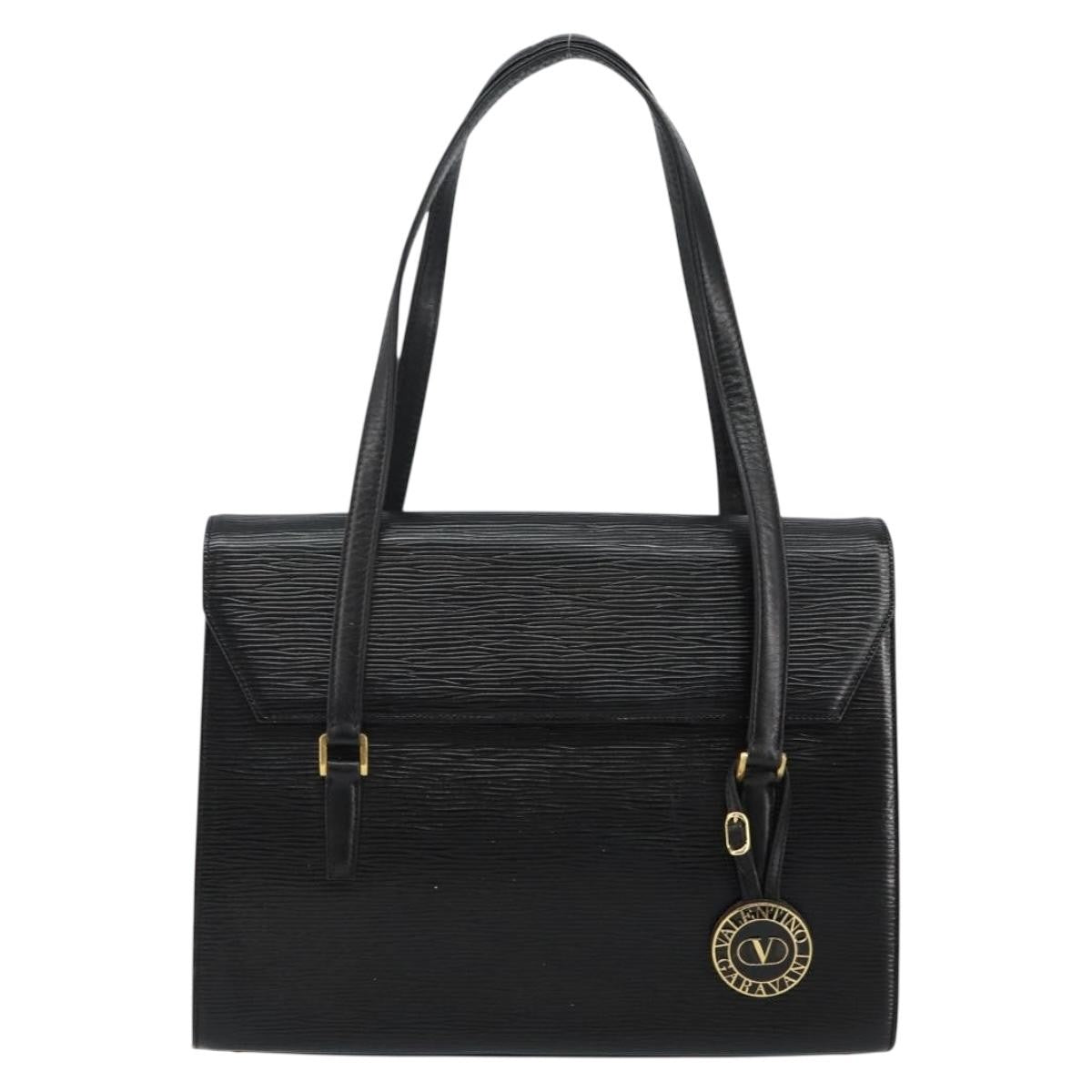 Valentino Garavani Flap Shoulder Bag Leather, BLACK, LEATHER, Shoulder bag