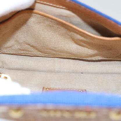 Prada Push Lock Flap Shoulder Bag Canvas, BLUE, CANVAS, Shoulder bag