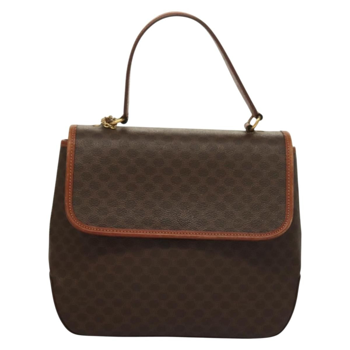 Celine Triomphe vintage handbag Macadam canvas, BROWN, CANVAS, Handbag