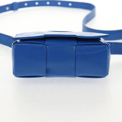 Bottega Veneta Fun Cassette Crossbody Bag Maxi Intrecciato Leather, BLUE, LEATHER, Crossbody bag