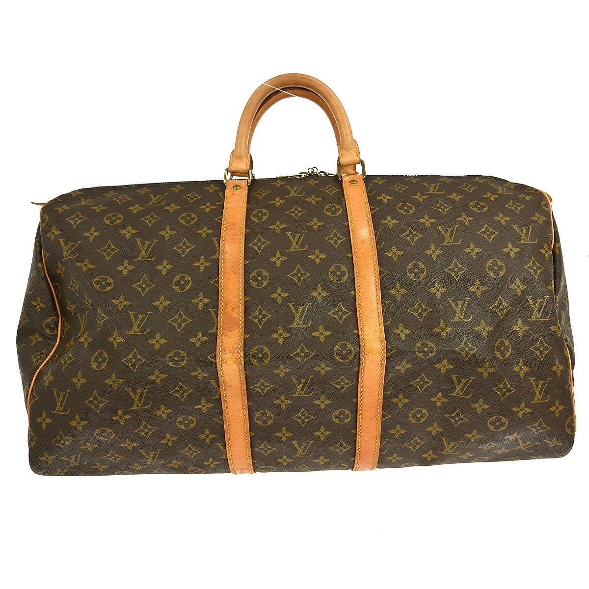 Louis Vuitton Keepall Bag Monogram Canvas, BROWN, CANVAS, Travel bag