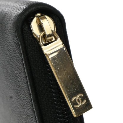 Chanel Timeless CC Zipped Wallet Goatskin, BLACK, LEATHER, Wallets