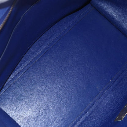 Celine Trapeze Bag Leather with Suede, BLUE, LEATHER, Handbag