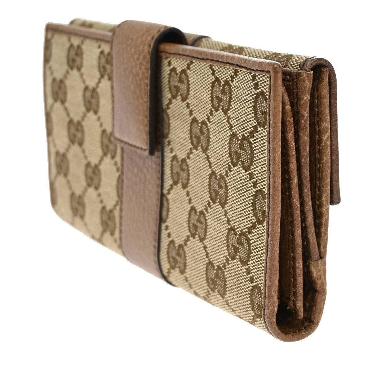 Gucci GG pattern wallet Motif GG, BROWN, CANVAS, Wallets