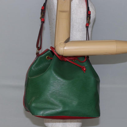 Louis Vuitton Bicolor Petit Noe Handbag Epi Leather, GREEN, LEATHER, Handbag