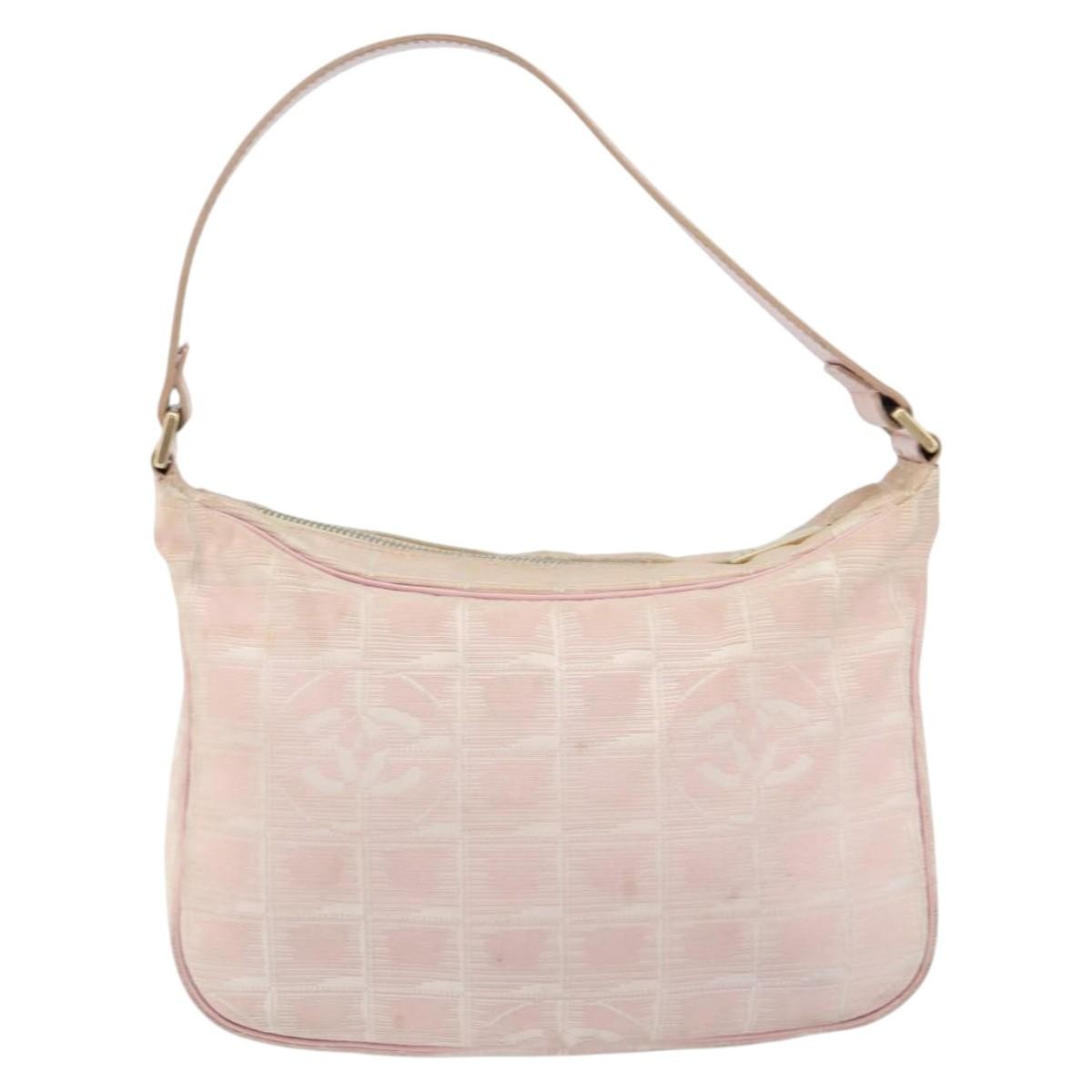 Chanel Travel Line Zip Hobo Nylon, PINK, NYLON, Shoulder bag