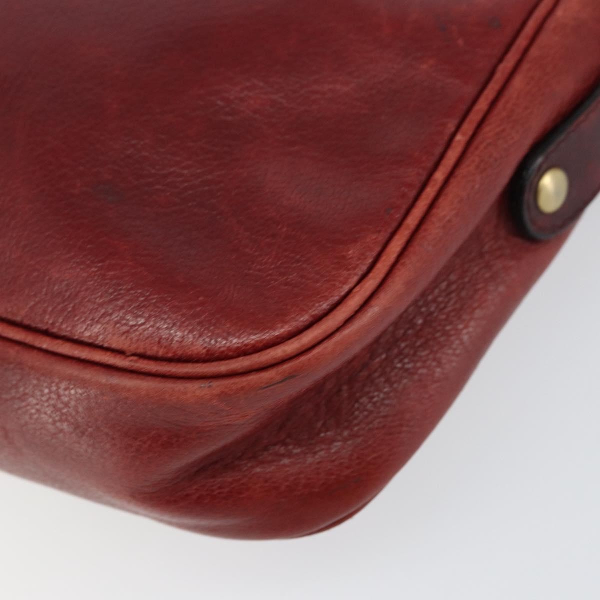 Christian Dior Vintage Shoulder Bag Leather, RED, LEATHER, Shoulder bag