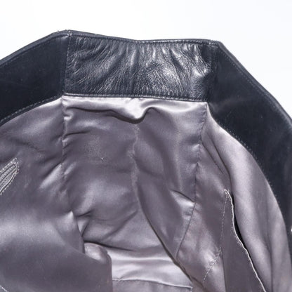 Chanel Lax Shopping Tote Square Quilted Leather, BLACK, LEATHER, Tote bag