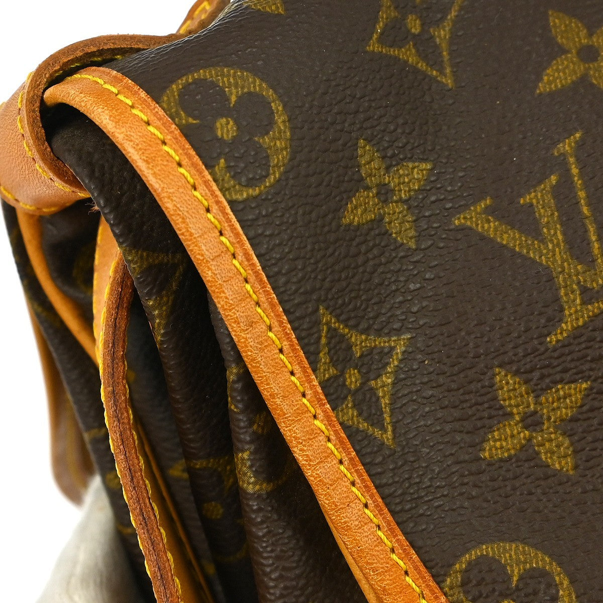 Louis Vuitton Saumur Handbag Monogram Canvas, Brown, Canvas, Shoulder Bag