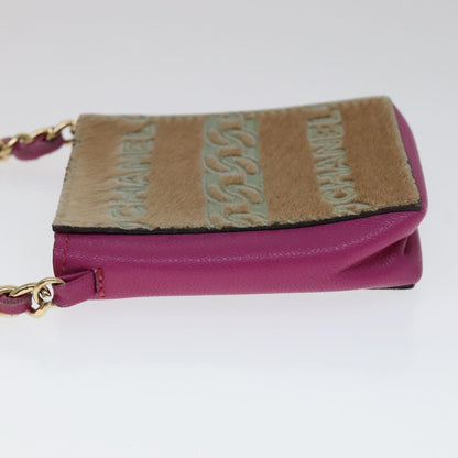 Chanel Chain Cigarette Case Leather, PINK, LEATHER, Clutche & pouche