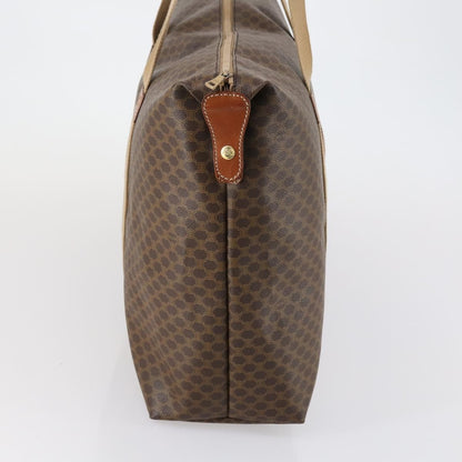 Celine Vintage Macadam Tote bag Canvas, BROWN, PVC, Tote bag