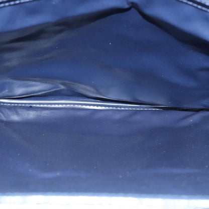 Celine Sulky Vertical Cabas Tote Canvas with Leather, NAVY, CANVAS, Tote bag