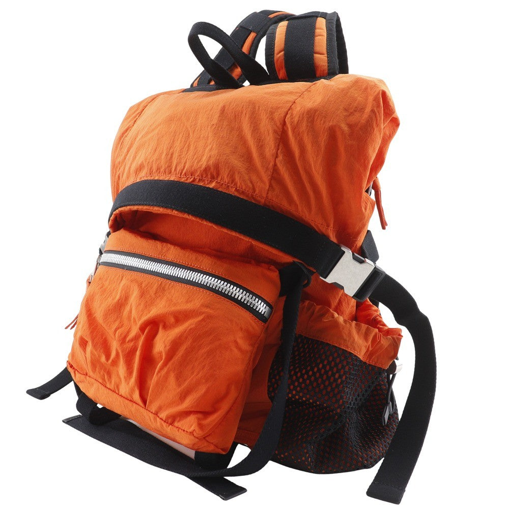 Bottega Veneta Paper Touch Backpack Nylon, ORANGE, NYLON, Backpack