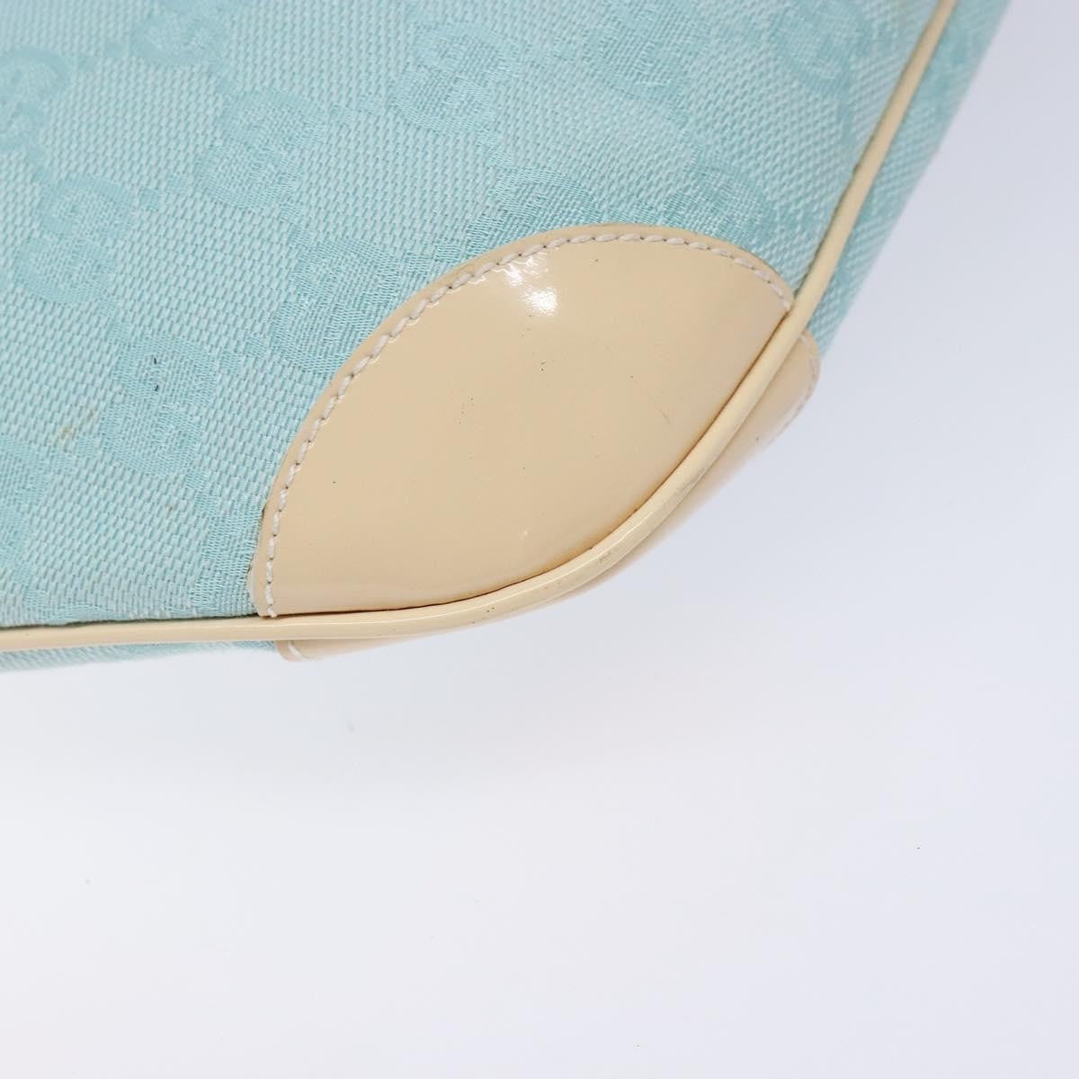 Gucci Vintage Zip Hobo GG Canvas and Patent, BLUE, CANVAS, Shoulder bag