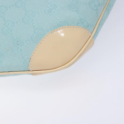 Gucci Vintage Zip Hobo GG Canvas and Patent, BLUE, CANVAS, Shoulder bag