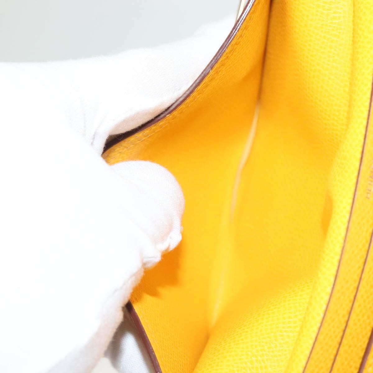 Hermes Bearn Wallet Epsom, YELLOW, LEATHER, Wallets