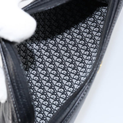 Christian Dior Vintage Shoulder Bag Leather, BLACK, LEATHER, Shoulder bag