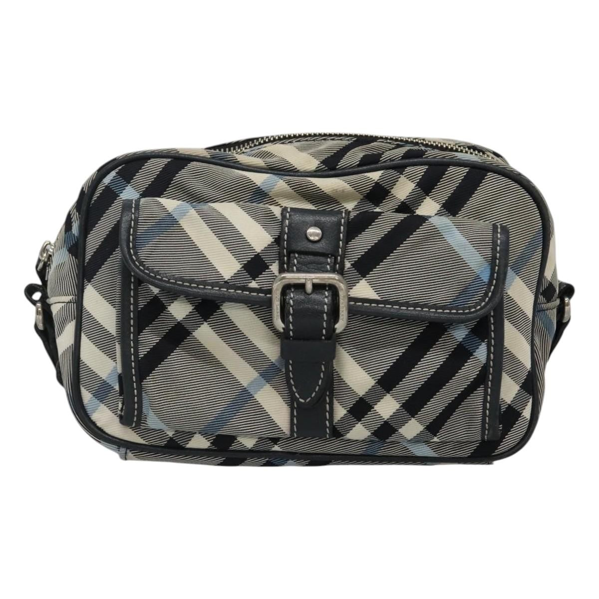 Burberry Nova Check Blue Label Nylon, GRAY, NYLON, Bag