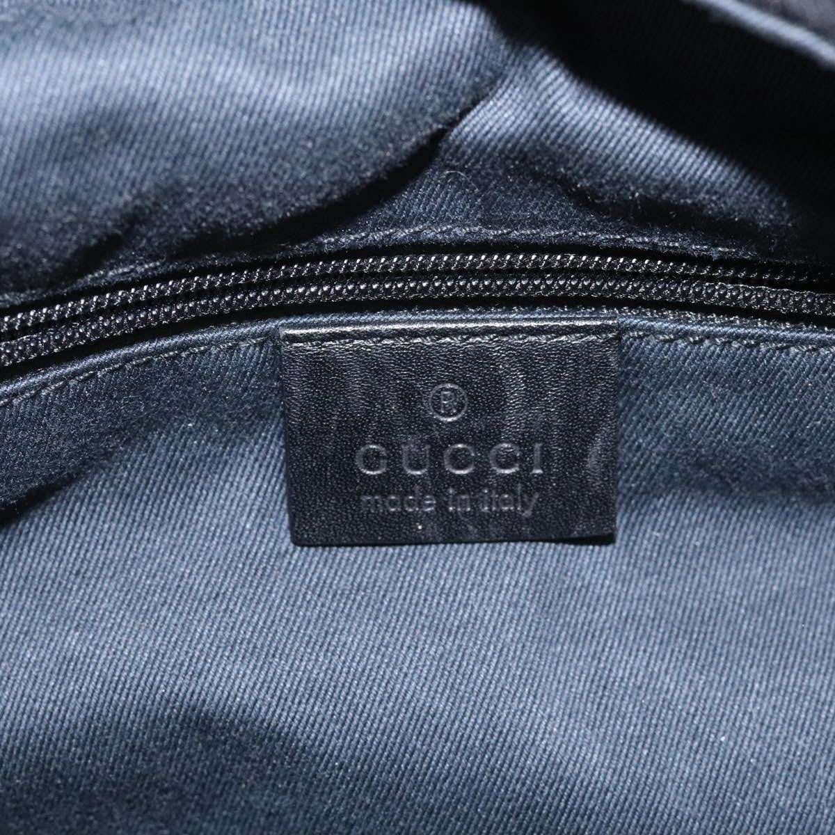 Gucci Vintage Shoulder Bag GG Canvas and Leather, BLACK, CANVAS, Shoulder bag