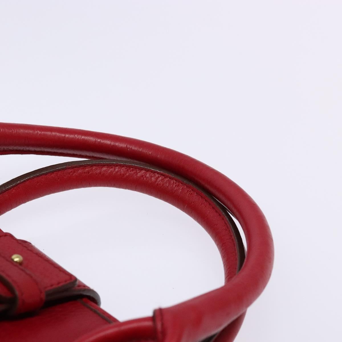 Salvatore Ferragamo Gancini handbag Leather, RED, LEATHER, Handbag