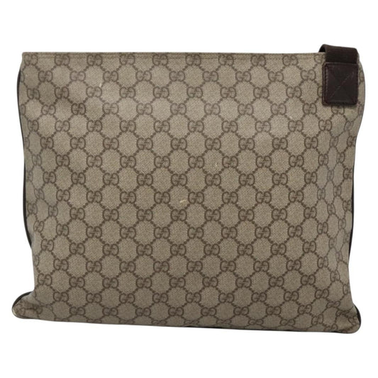 Gucci Zip Top Messenger Bag GG Coated Canvas, BEIGE, CANVAS, Shoulder bag