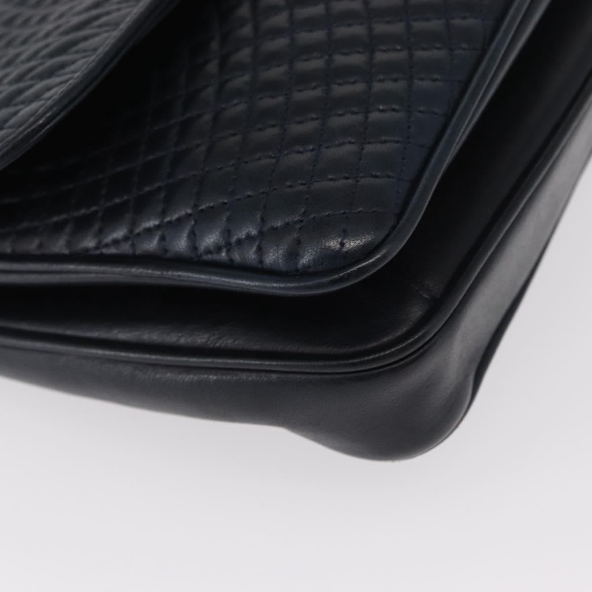 Bally Vintage Shoulder Bag Leather, NAVY, LEATHER, Shoulder bag