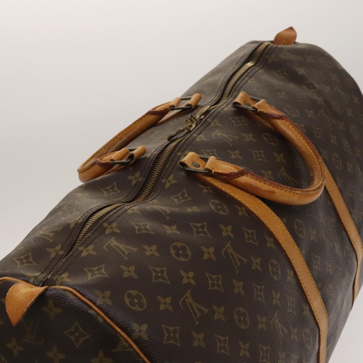 Louis Vuitton Keepall Bag Monogram Canvas, BROWN, CANVAS, Travel bag
